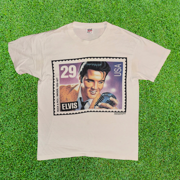 Elvis Presley - Postage Stamp Dated 1992 Tee - Single Stitch (Size XL)